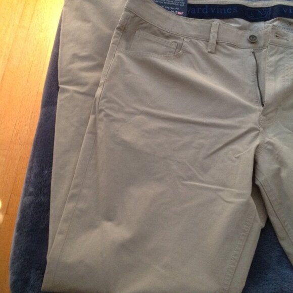 Vineyard Vines Men's 38x34 Tan Performance 5 Pocket Pants - New With Tags - Picture 5 of 7